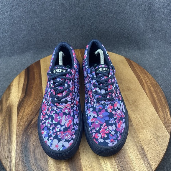 Sperry Top Sider Floral Sneakers Multicolored Canvas Lace Up STS23828 Mens 11 - Picture 4 of 10
